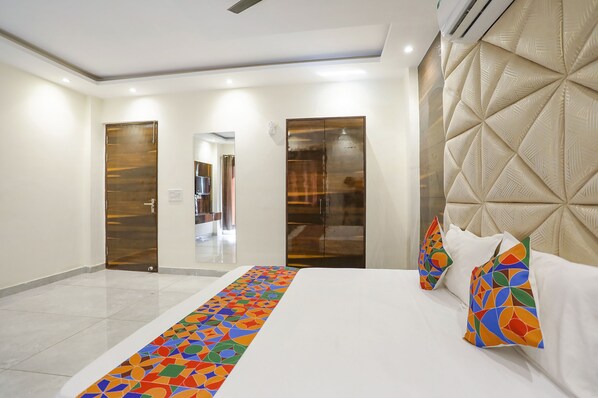 Sengetøy i egyptisk bomull, sengetøy av topp kvalitet og safe på rommet