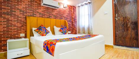 Sengetøy i egyptisk bomull, sengetøy av topp kvalitet og safe på rommet