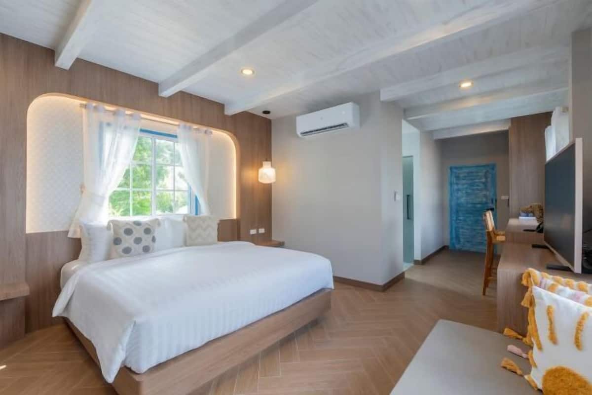 Een minibar, gratis wifi, beddengoed