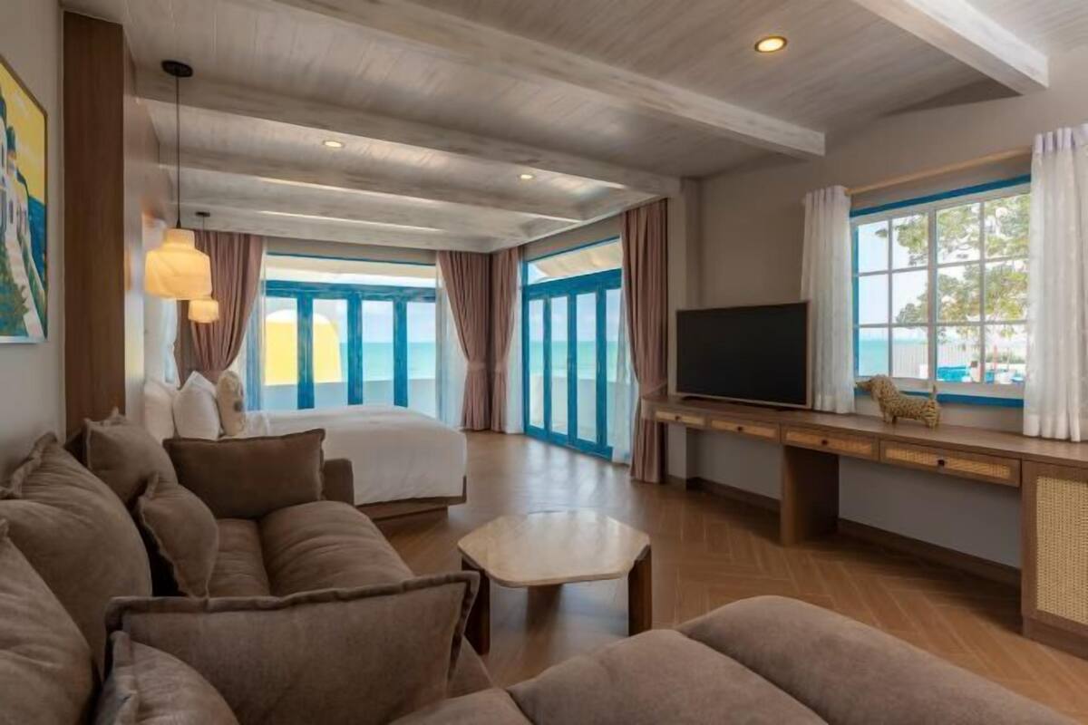 Een minibar, gratis wifi, beddengoed