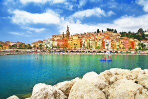 On the beach - Victoria Sole & Mare, Menton, France (Menton)