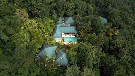 Aerial view. The Hive Wayanad By Kondody Hotels