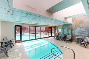 Indoor pool, a heated pool - Slope access with mtn views, in/outdoor pools, hot tub, sauna, gym (Mt. Crested Butte)