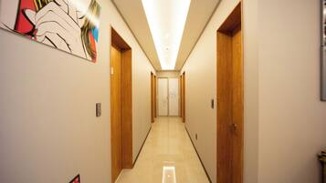 25-inch LCD TV with digital channels, pay films, heated floors