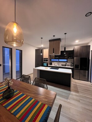 Dining - Casita by the Sea
Pool, Modern,  private rooftop, king beds
2 minute to beach! (La Ventana)