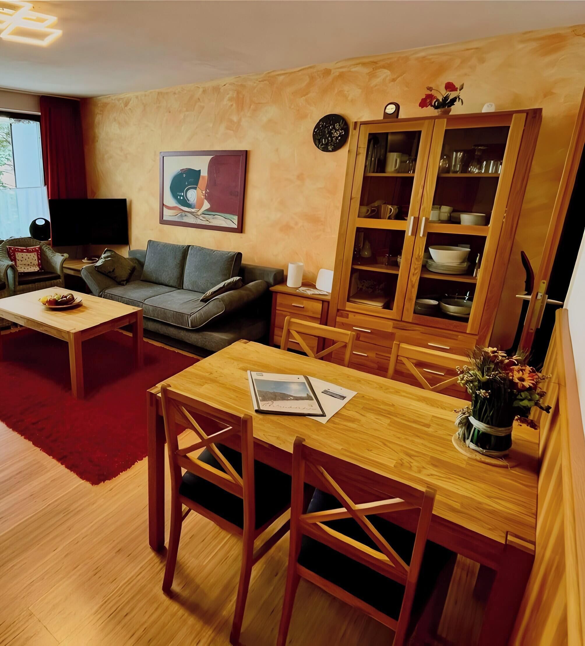 Fernseher, Kamin, DVD-Player