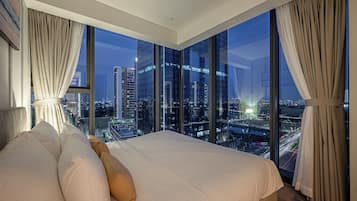 Apartemen Khas, 2 kamar tidur, balkon, sudut | 2 kamar tidur, seprai premium, dan bantalan ekstra lembut