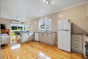 Fridge, microwave, dishwasher, electric kettle