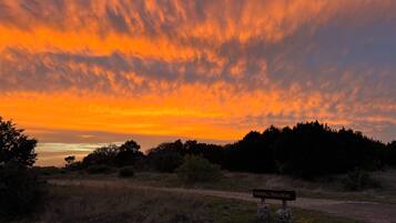 Chase fiery sunsets and end the day on trails.