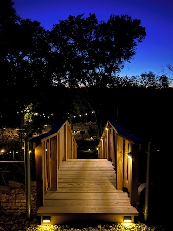 Property grounds. Getaway In The Heart Of Texas. 5 Minutes From Colorado Bend State Park.