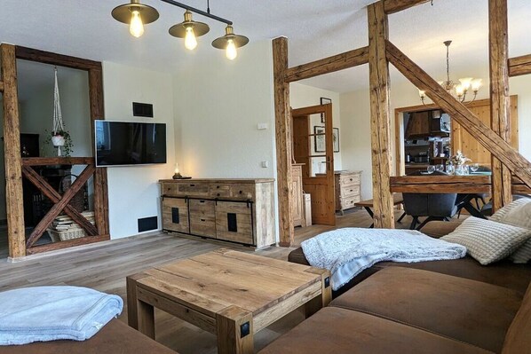 智能电视、壁炉、书