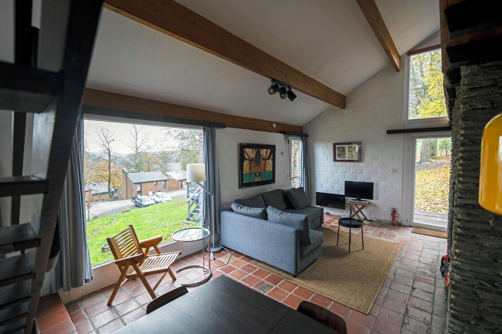 Télévision, cheminée