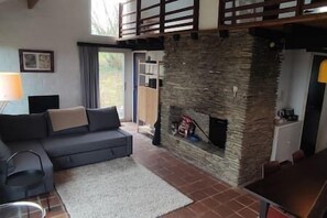 TV, fireplace, DVD player
