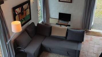 Televisie en een open haard