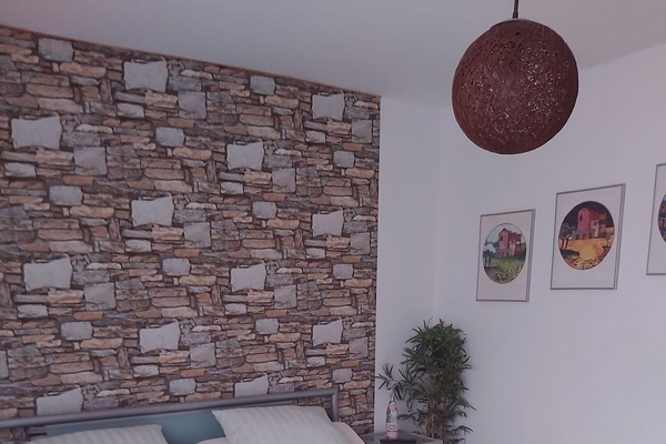 Ferienwohnung 1-4 Personen, 70 qm-modernes Schlafzimmer mit Doppelbett