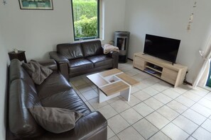 Smart-tv och eldstad