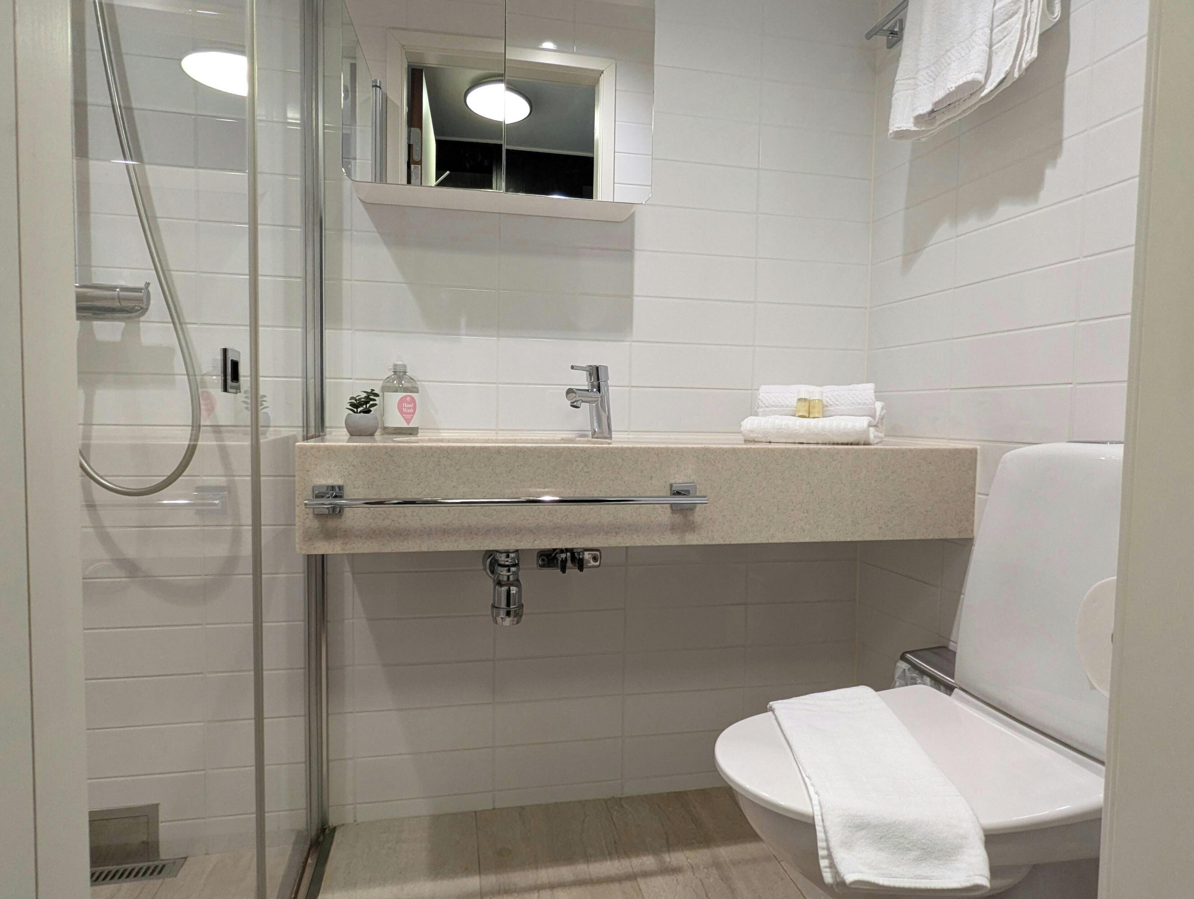 Standard-Apartment | Badezimmer | Dusche, Haartrockner, Handtücher