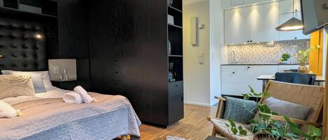 Standard Apartment | Hypo-allergenic bedding, iron/ironing board, free WiFi