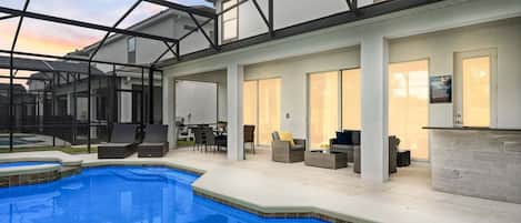 A heated pool