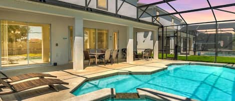 A heated pool