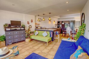 Maison, 1 chambre, fumeur, patio | Aire de séjour