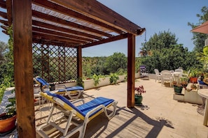 Ferienhaus, 1 Schlafzimmer, Raucher, Terrasse | Unterkunftsgelände