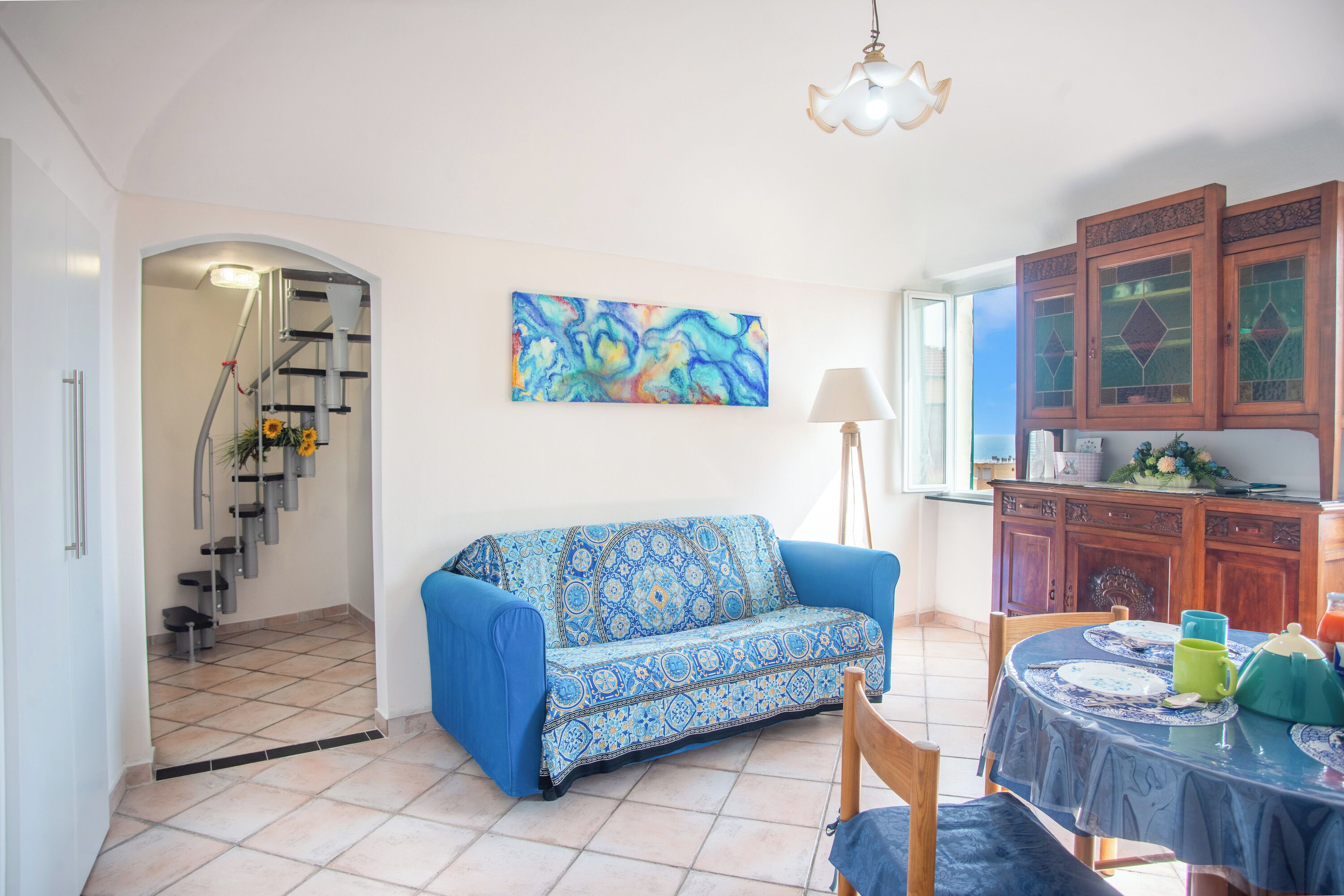 Family Apartment, Multiple Bedrooms (Casa Felice) | Living area | 21-inch flat-screen TV with digital channels