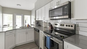 Fridge, dining tables