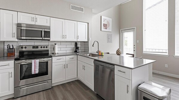 Fridge, dining tables