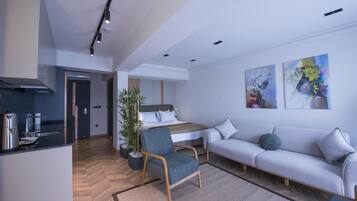 Desk, laptop workspace, soundproofing, iron/ironing board