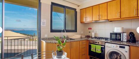 ハウス | 専用キッチン | 冷蔵庫、電子レンジ、オーブン、コンロ