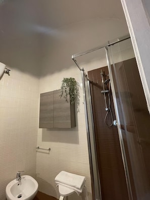 Dusche, Haartrockner, Bidet, Handtücher