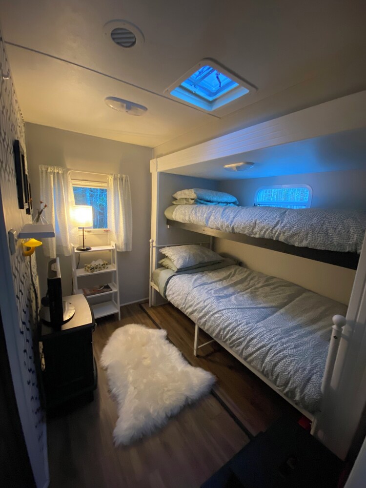 Cozy waterfront property nestled amongst spruce trees. Pet friendly