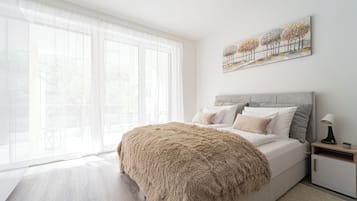 Basic Studio | Individually decorated, individually furnished, blackout curtains