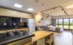Apartment | Private kitchen | Fridge, coffee/tea maker, blender, cookware/dishes/utensils