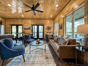 TV, fireplace, table football - New! Modern Pool Cabin in Sevierville Cabin (Sevierville)