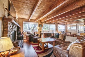 TV, fireplace - Winter Hawk House (Groveland)