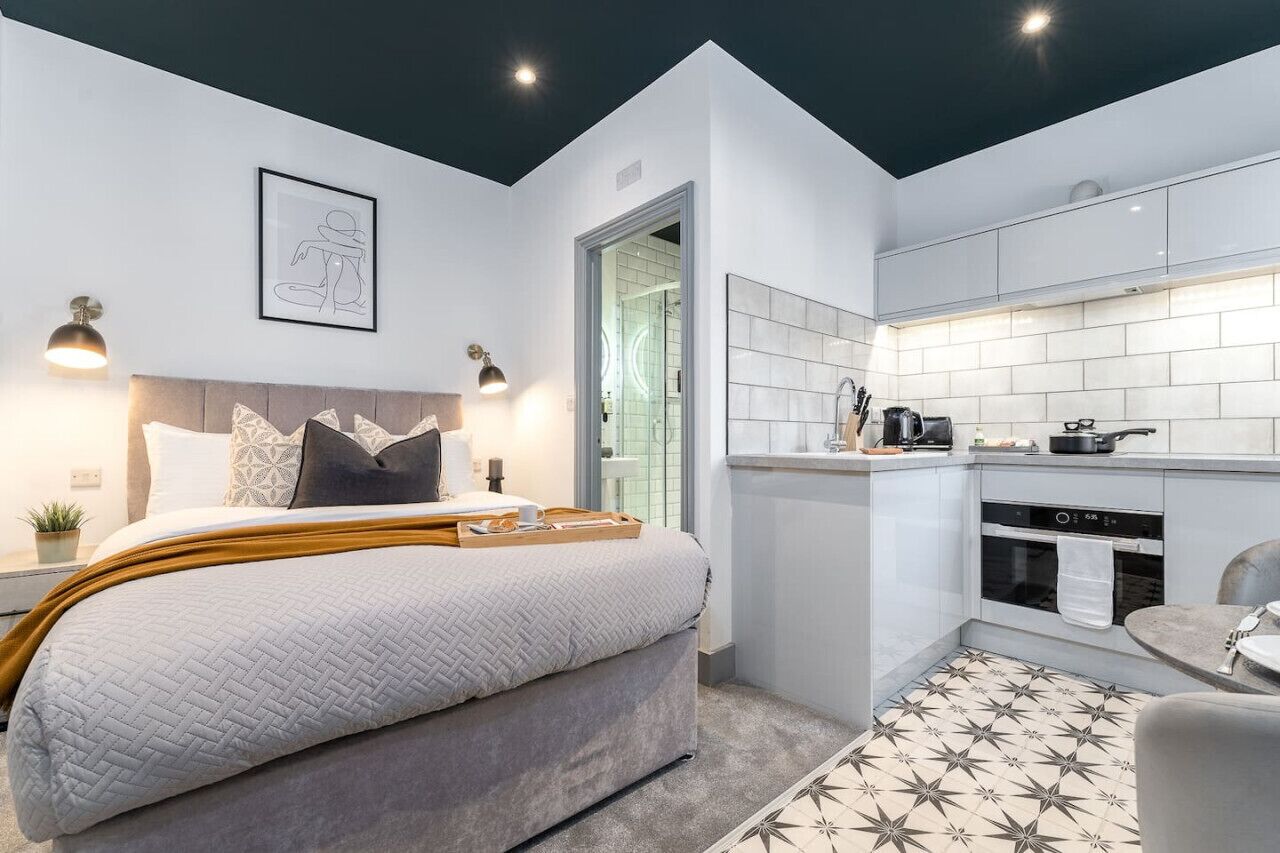 1 makuuhuone, työpöytä, silitysrauta/-lauta, ilmainen Wi-Fi