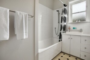 Hair dryer, towels
