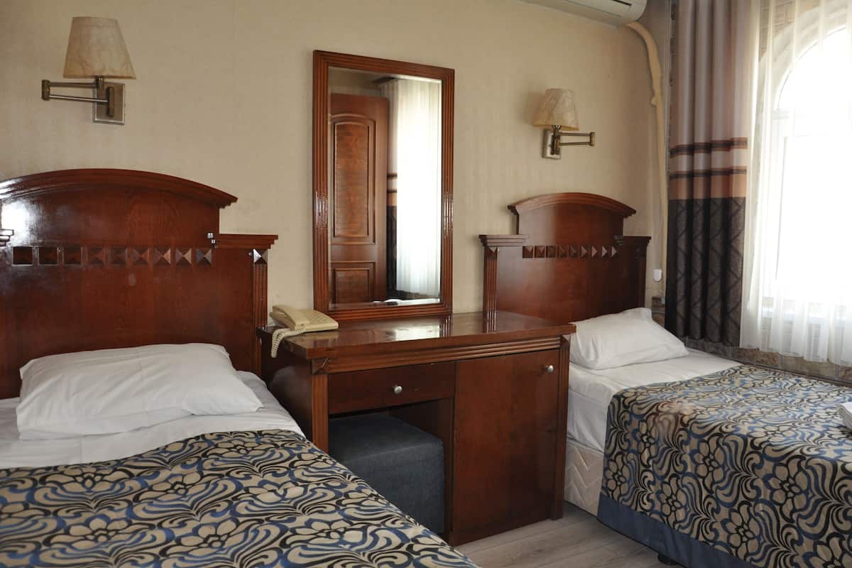 Camera Standard con 2 letti singoli, vista città | Una scrivania, postazione laptop, insonorizzazione, Wi-Fi gratuito