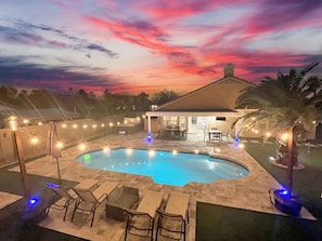 A heated pool