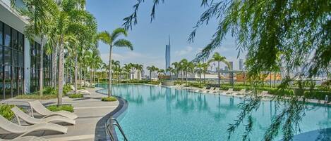 3 outdoor pools