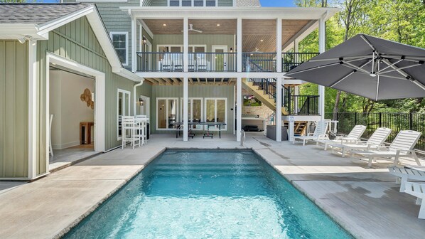A heated pool