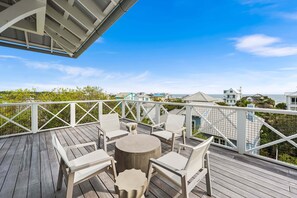 Terrace/patio - Loaded Designer Home with Gulf and Lake Views, Elevator, Heated Pool, and More (Santa Rosa Beach)