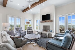 Smart TV, stereo - Loaded Designer Home with Gulf and Lake Views, Elevator, Heated Pool, and More (Santa Rosa Beach)