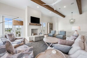 Smart TV, stereo - Loaded Designer Home with Gulf and Lake Views, Elevator, Heated Pool, and More (Santa Rosa Beach)