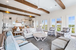 Smart TV, stereo - Loaded Designer Home with Gulf and Lake Views, Elevator, Heated Pool, and More (Santa Rosa Beach)