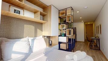 1 habitación y ropa de cama