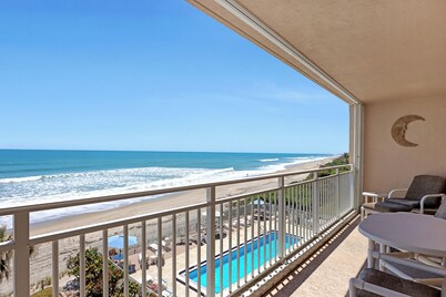 Oceanfront 2BR 2BA Condo Indian Harbour Beach Coastal Charm, #403