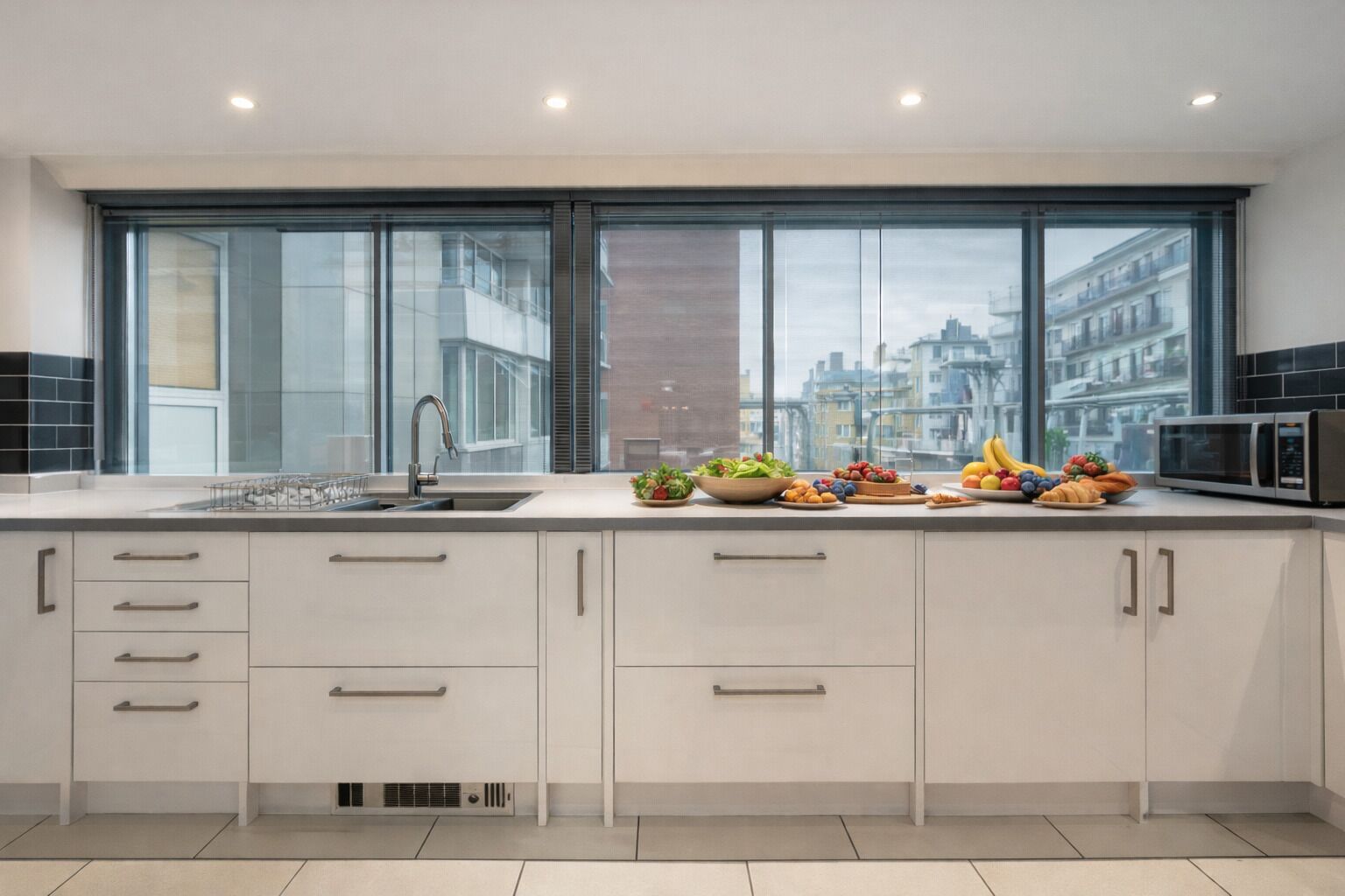 Deluxe Apartment, 2 Bedrooms | Private kitchen | Fridge, microwave, oven, stovetop